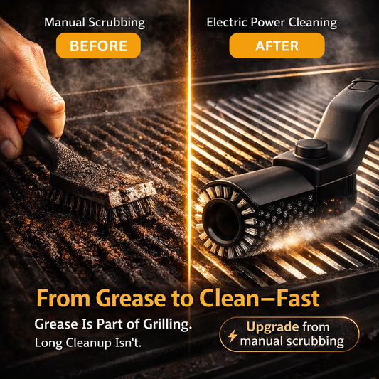 Electric Grill Cleaner – Rotary Power Brush for Outdoor Grills